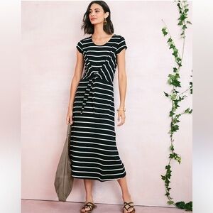 Garnet hill - tie waist knit midi dress